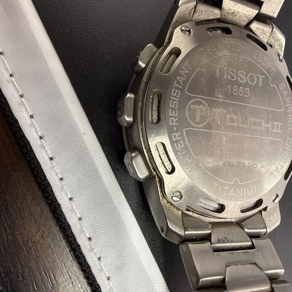Tissot T-Touch Titanium Mens Watch New Battery Running Great $3 Shipping - Picture 10 of 12